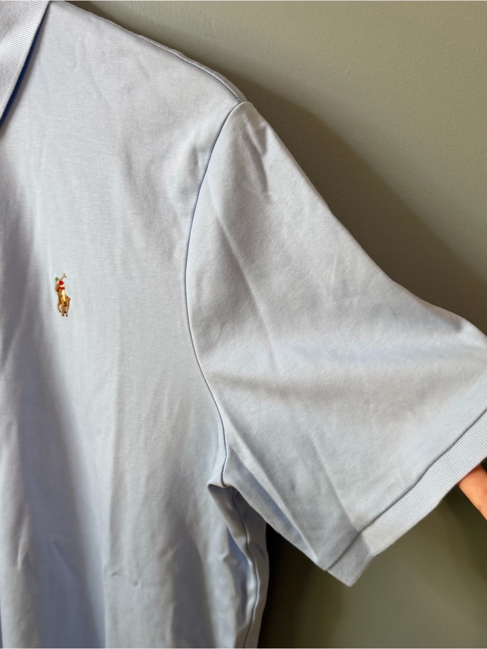 Polo Ralph Lauren Men's Light Blue Classic Fit Cotton Polo Shirt Size Large - Picture 6 of 12